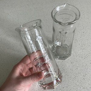 St. Germain Labeled Cocktail Recipe Glass Beaker Style Unique Vintage Glasses!